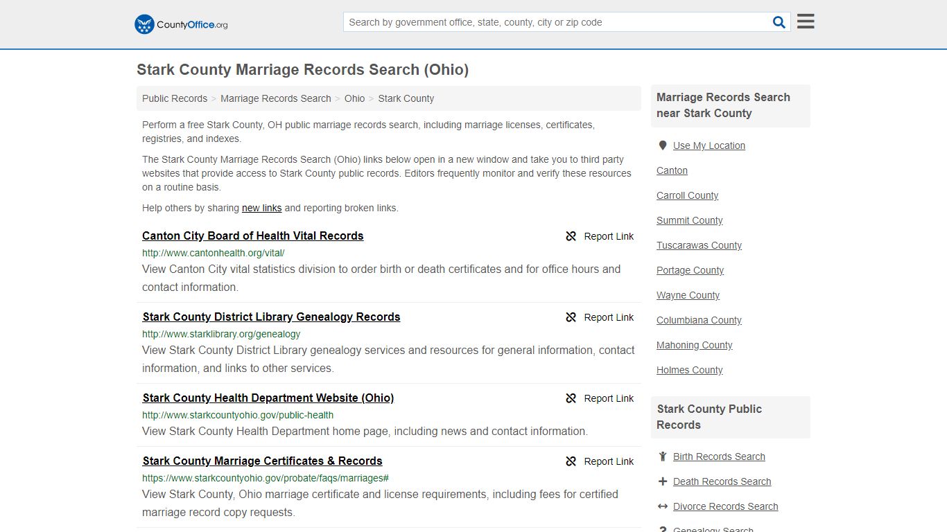 Marriage Records Search - Stark County, OH (Marriage ...